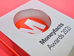 Moneyfacts Awards 2021 trophy