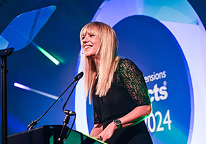 Investment Life & Pensions Moneyfacts Awards Host Sara Cox