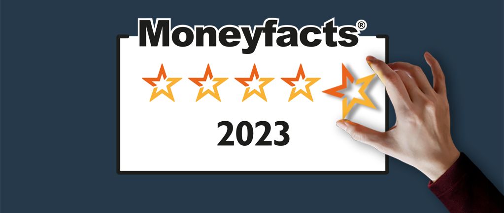 Banner Image of a Hand Adding the Final Star to a Moneyfacts Star Ratings Logo