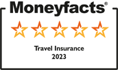 Brand Logo Moneyfacts Travel Insurance Star Rating 2023