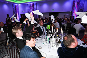 Guests joining in with the awards entertainment at the Investment Life & Pensions Moneyfacts Awards